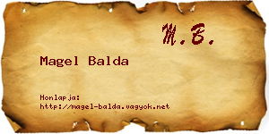 Magel Balda névjegykártya